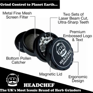 Headchef Spaceman metal herb grinder