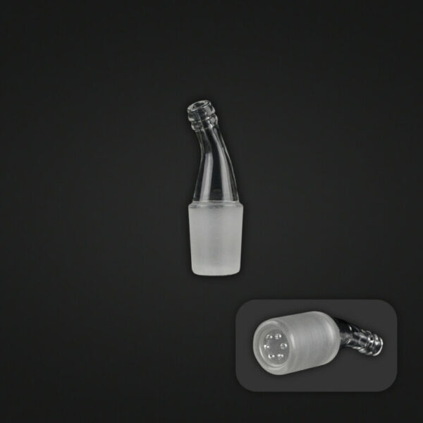 glass elbow adapter with glass screen